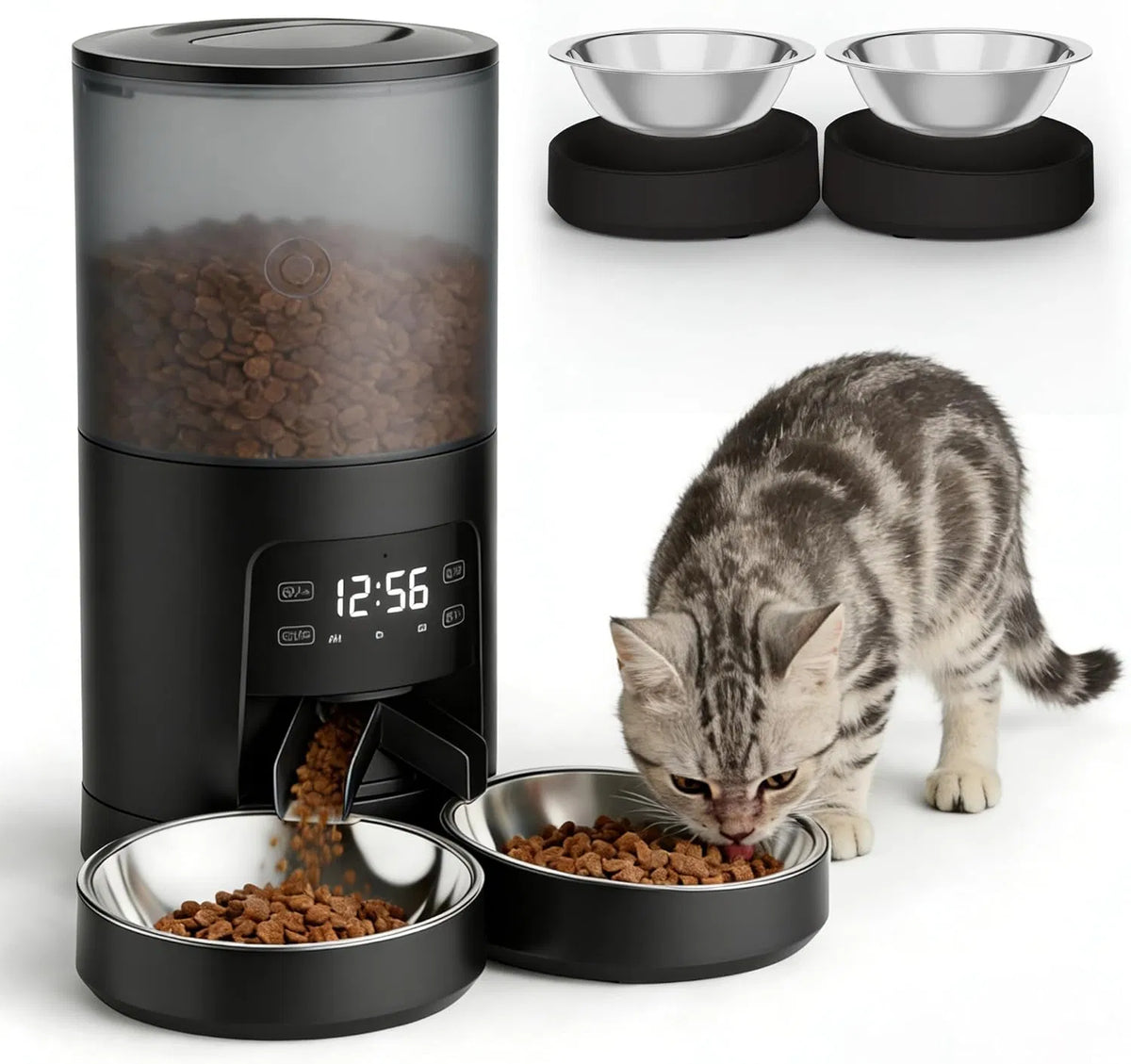 Smart Dual-Bowl Automatic Pet Feeder - 6 L, App Control